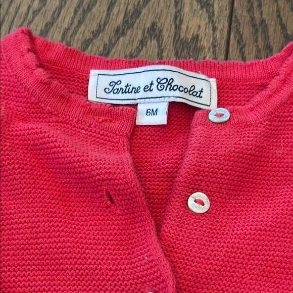 Tartine et Chocolat Red Knit Sweater 6 months baby unisex - Picture 2 of 8